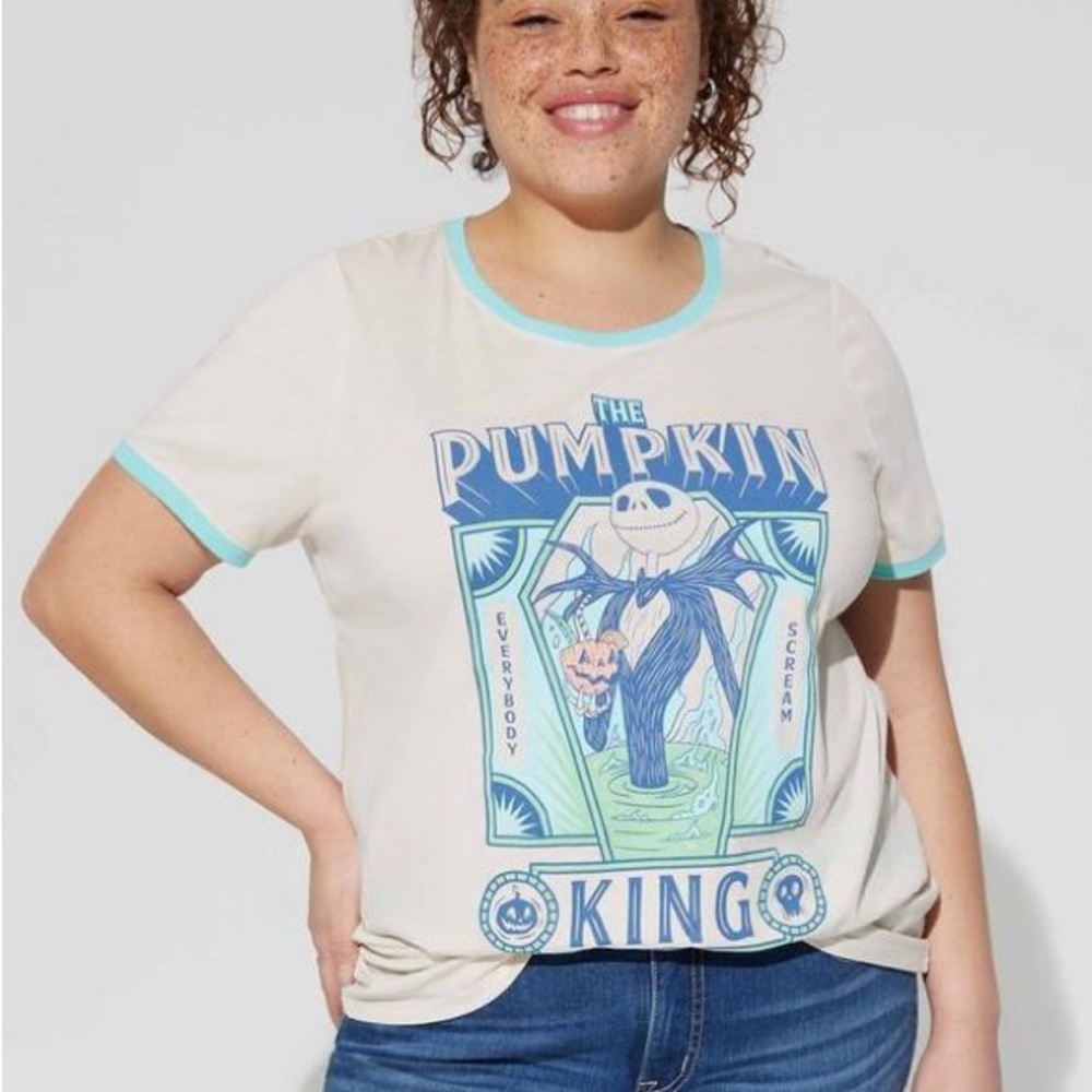 Torrid Disney Nightmare Before Christmas Classic Fit Ringer Neck Top 1X (14-16)